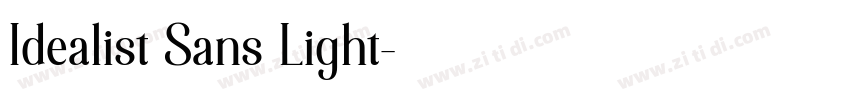 Idealist Sans Light字体转换